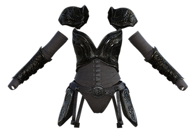 Heavy leather armor (upper; feminine)