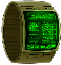 A wrist computer (Handheld Computer 2)