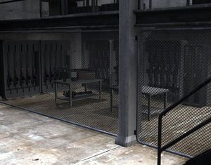 The interior of the USS Seneca's Armory.