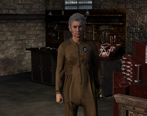 Lombar Kai in his carpentry store