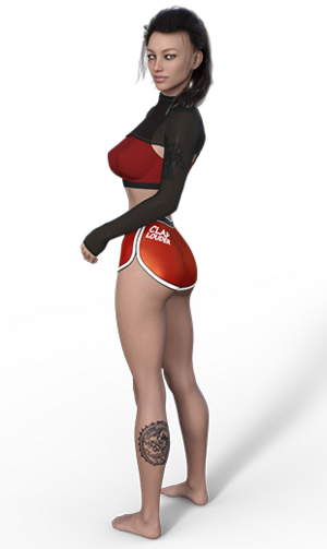 Rosena in sports gear