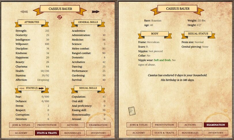 Cassius stats